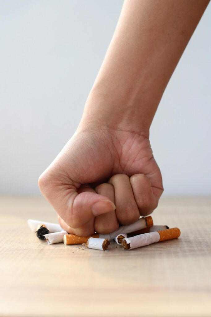 Say no for cigarette. Smoking reduction campaign in World No Tobacco Day.