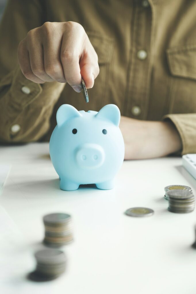 The concept of saving money or savings, investment.